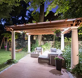 Eclairage LED pergola